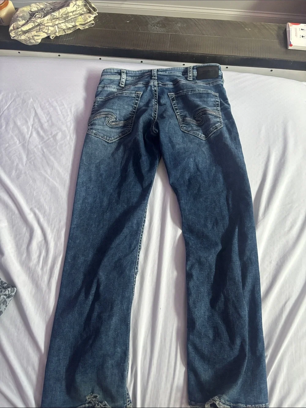 Silver Jeans Men's Blue Washed Straight Jeans